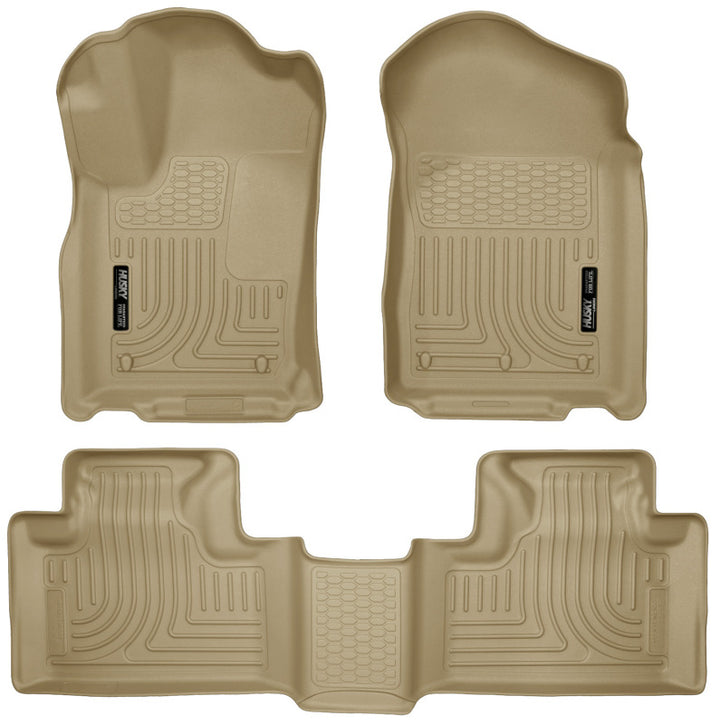 Husky Liners WeatherBeater Combo Tan Floor Liners for 11-13 Dodge Durango and 11-13 Jeep Grand Cherokee - OneFastShop