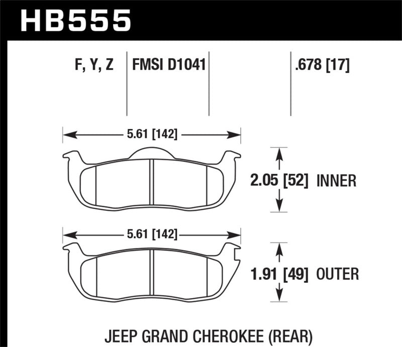 Hawk Performance Brake Pads - Nissan Armada, TITAN, Jeep Commander (2004-2017)