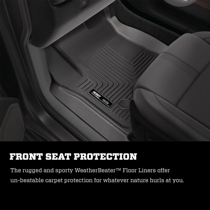 Husky Liners WeatherBeater Black Floor Liners for 07-12 Chevrolet Silverado/GMC Sierra Regular Cab
