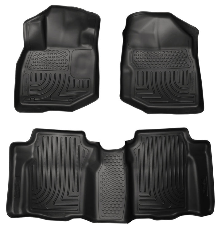 Husky Liners WeatherBeater Combo Black Floor Liners for 09-12 Honda Fit