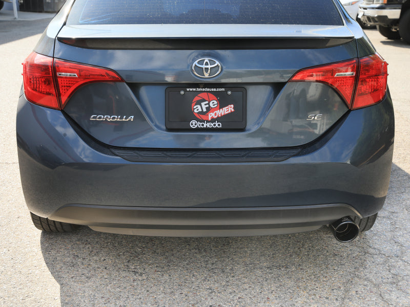 aFe 14-19 Toyota Corolla Takeda 2.5Inch 304SS Axle-Back Exhaust With Black Tip