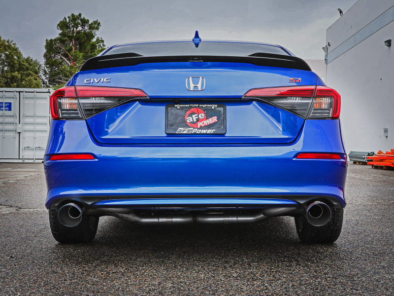 aFe Power Takeda 304 SS Exhaust with Blue Flame Tips for Honda Civic Si - 22-23
