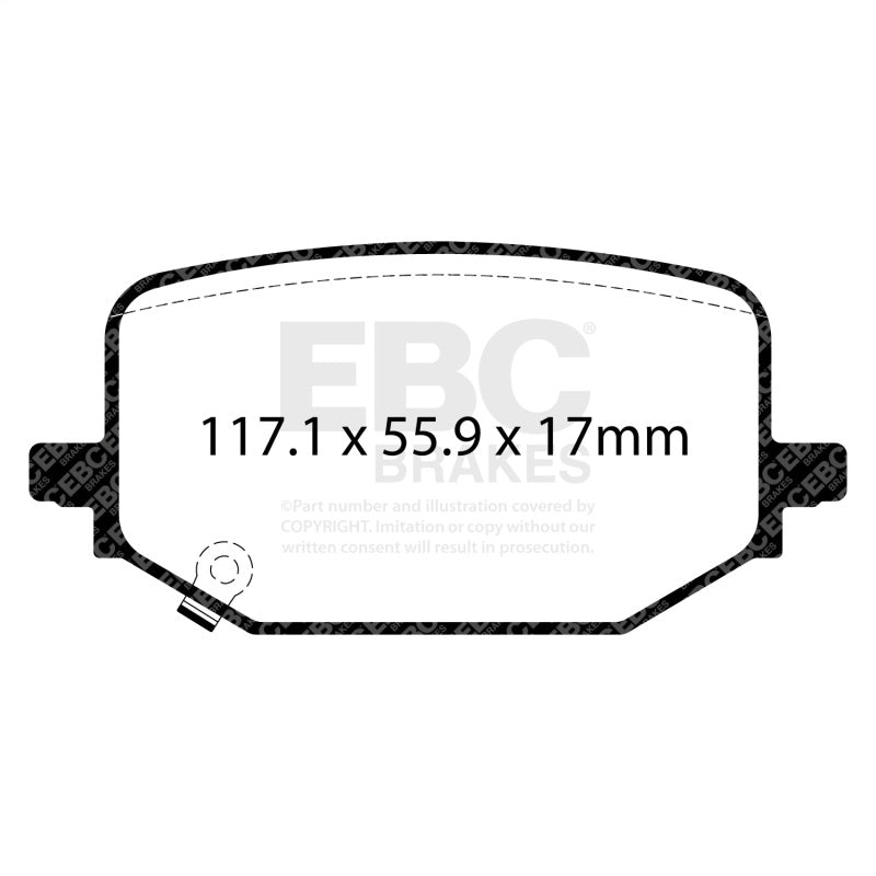 EBC Yellowstuff Rear Brake Pads - Ford Mustang, Explorer 2020-2026