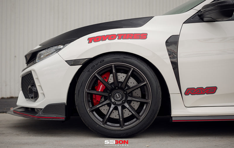 Seibon Carbon Fiber Fender Ducts for Honda Civic Type R - 17-18