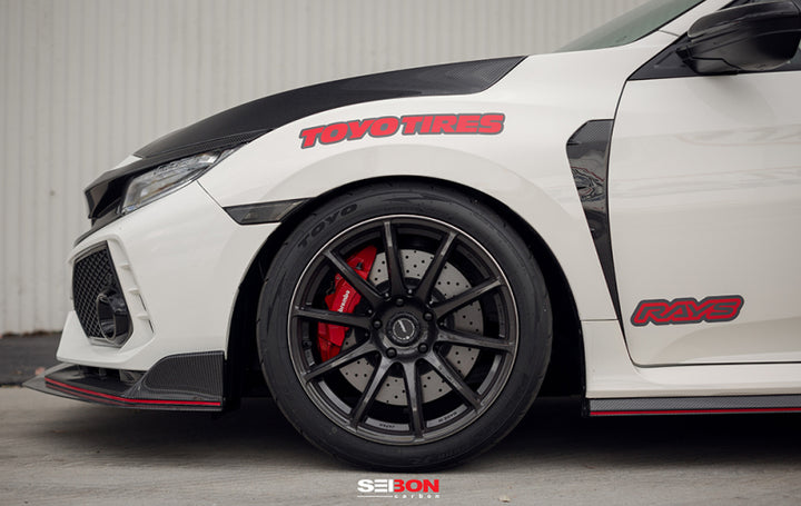 Seibon Carbon Fiber Fender Ducts for Honda Civic Type R - 17-18