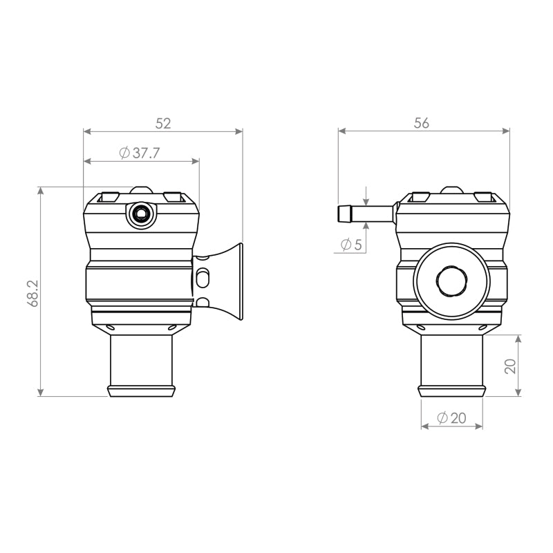 GFB SXV Mini Blow-Off Valve - Kei Car Bolt-On Kit, image 2