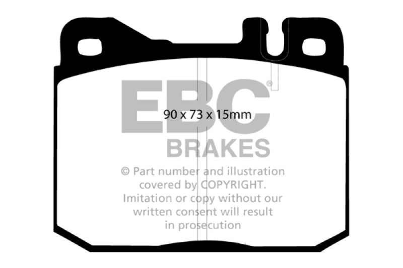 EBC Redstuff Front Brake Pads Low Dust High Performance for 76-79 Mercedes-Benz 230 - OneFastShop