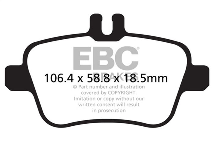 EBC Ultimax2 Rear Brake Pads for 2014-2019 Mercedes-Benz CLA250 2.0 Turbo - OneFastShop