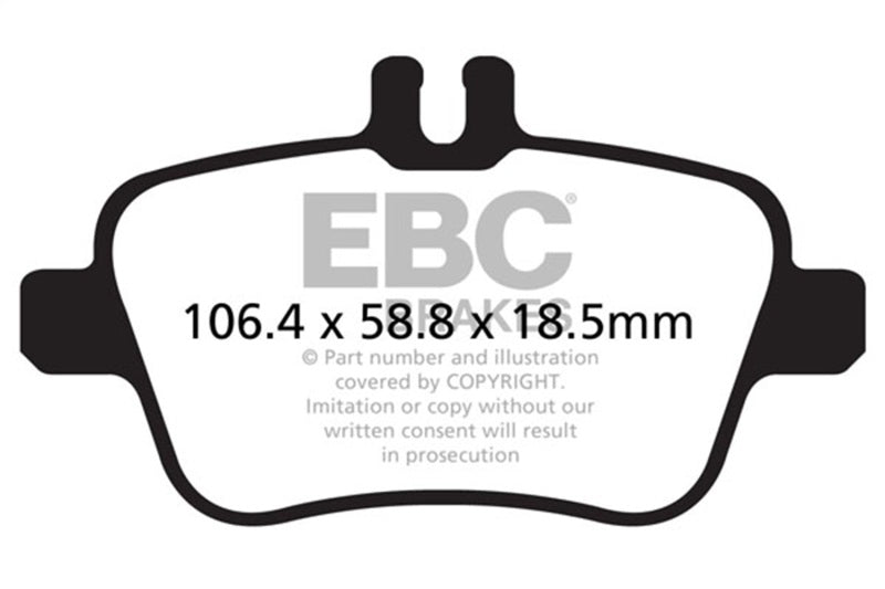 EBC Ultimax2 Rear Brake Pads for 2014-2019 Mercedes-Benz CLA250 2.0 Turbo - OneFastShop