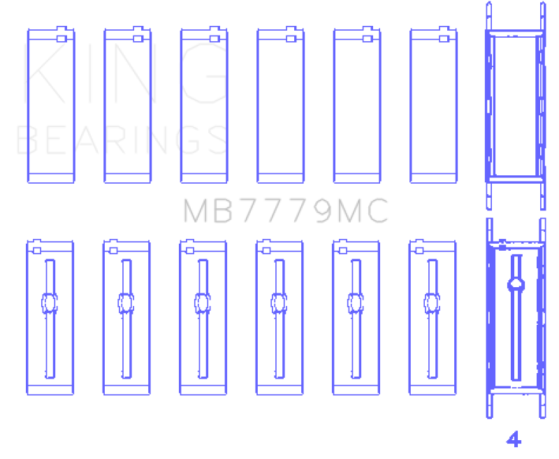 King Main Bearing Set - BMW B58 3.0L Turbo 2016-2026, image 2