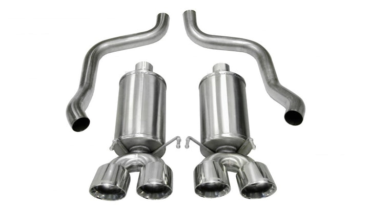 Corsa Polished Xtreme Axle-Back Exhaust for Chevrolet Corvette C6 6.0L V8 (2005-2007) - OneFastShop