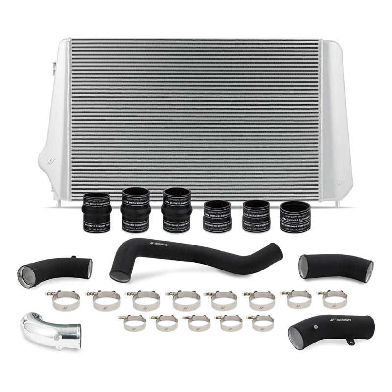 Mishimoto Intercooler Kit - GM L5P Duramax 2017-2019 - Silver with Wrinkle Black Pipes