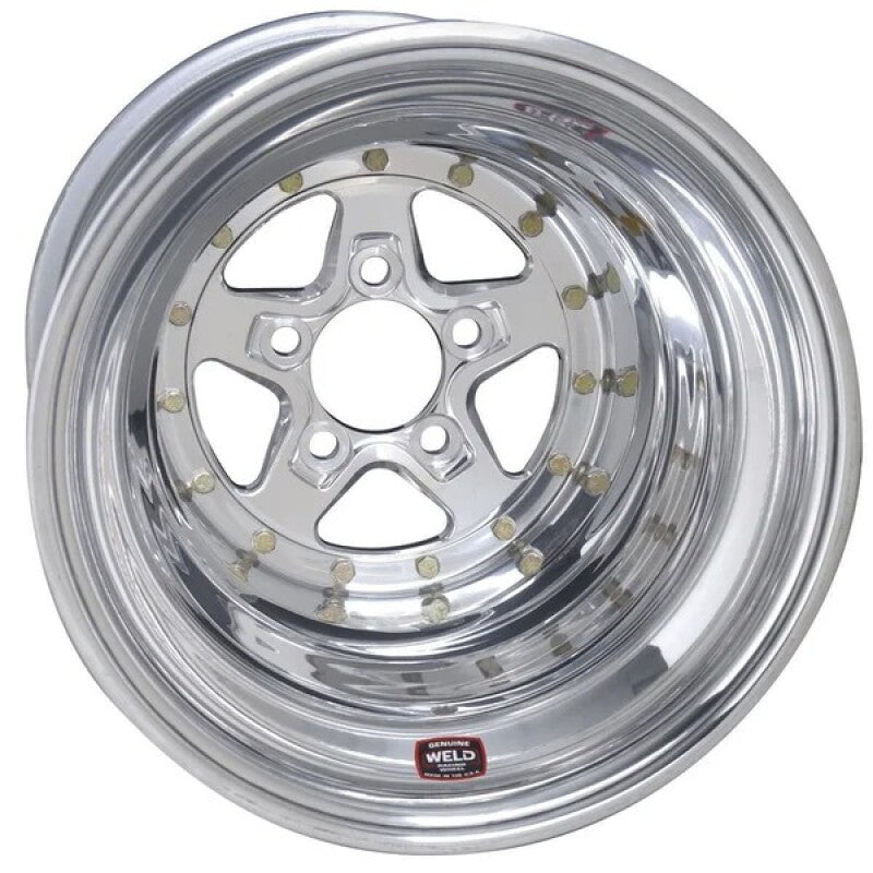 Weld Alumastar 2.0 Forged Wheel 15x10 - 5x4.75 BP, 5in BS, Polished, Non-Beadlock