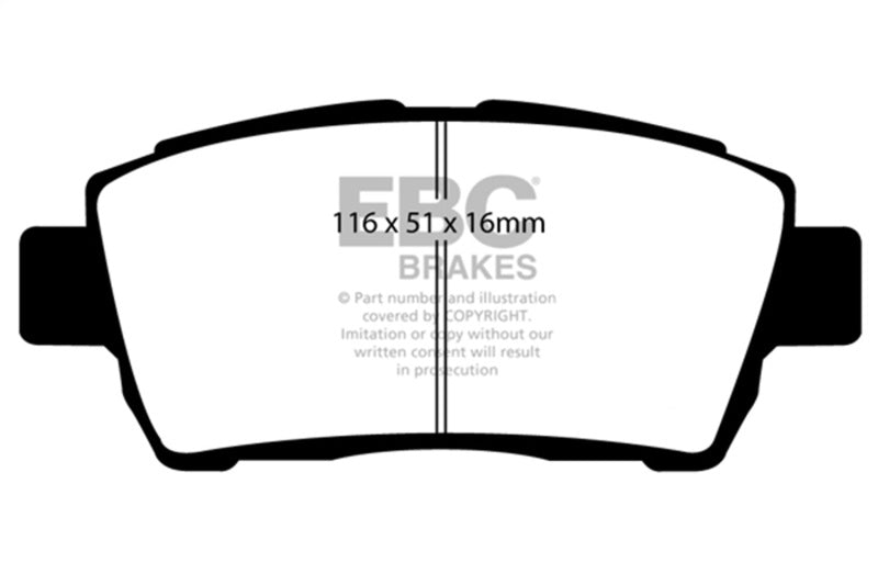 EBC Yellowstuff Front Brake Pads - Scion iQ, Toyota Celica, Echo 2000-2015