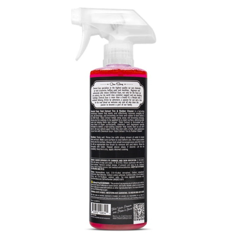 Chemical Guys Total Extract Tire & Rubber Cleaner - 16oz - 6 Pack, image 2