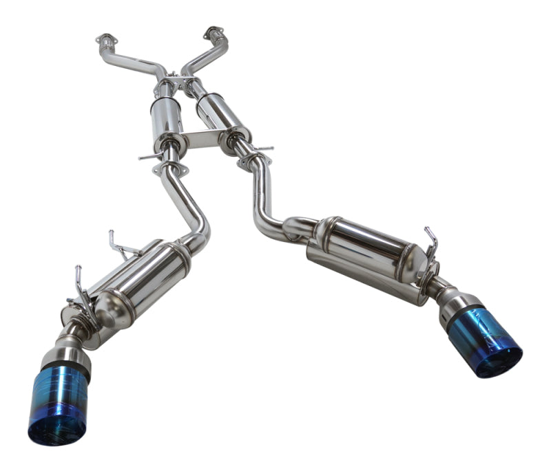 HKS Dual Hi-Power Titanium Tip Catback Exhaust for 09-21 Nissan 370Z (SUS304 No Coating)