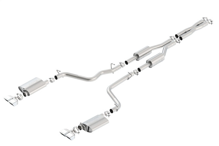 Borla Dual Rctgl. Angle S-Type CB Exhaust for 09-14 Dodge Challenger R/T 5.7L RWD