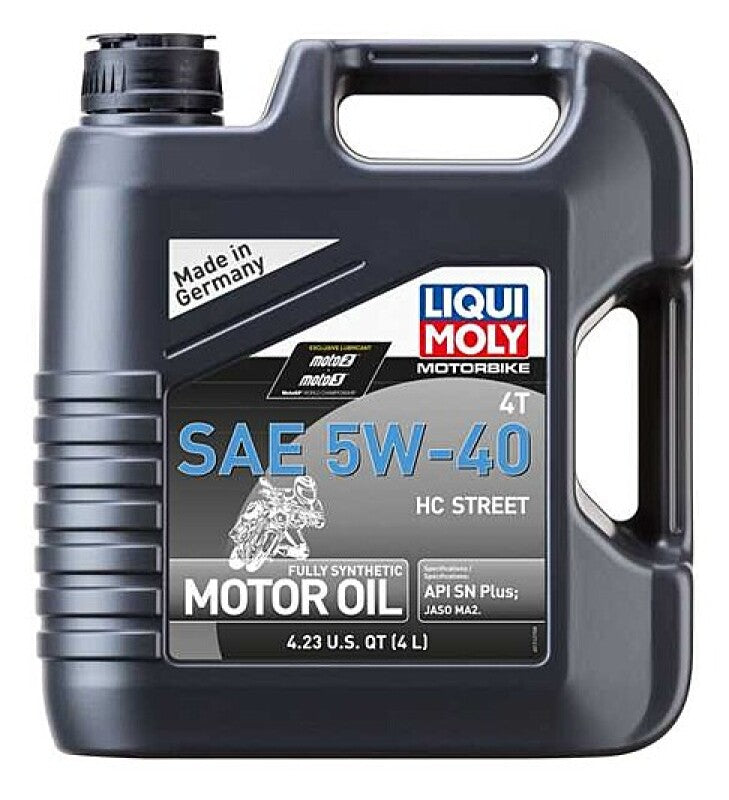 LIQUI MOLY 4L Motorbike 4T SAE 5W40 HC Street Oil - BMW R1250RS, KTM 1290 Super Duke R, Aprilia RSV4 RR, and More