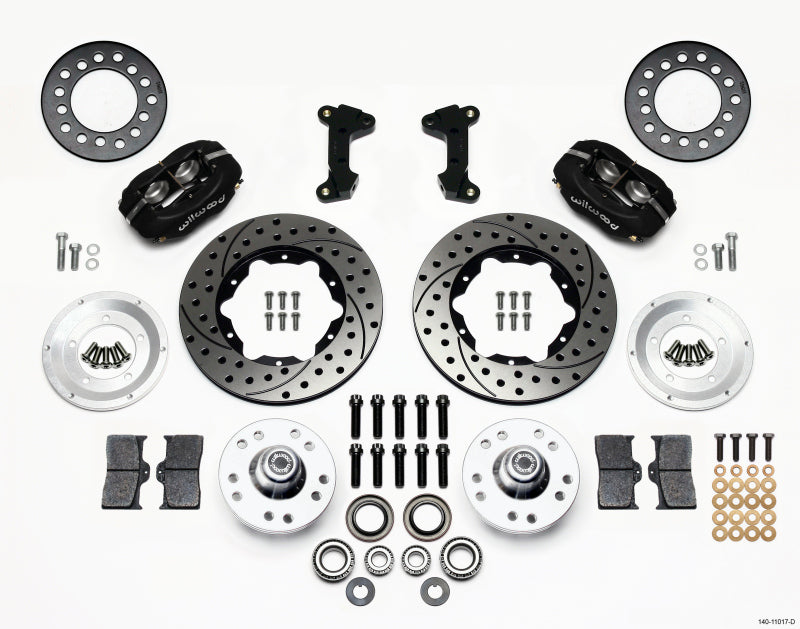 Wilwood Forged Dynalite Front Kit 11.00in Drilled 74-80 Pinto Mustang II Disc Spindle Only - OneFastShop