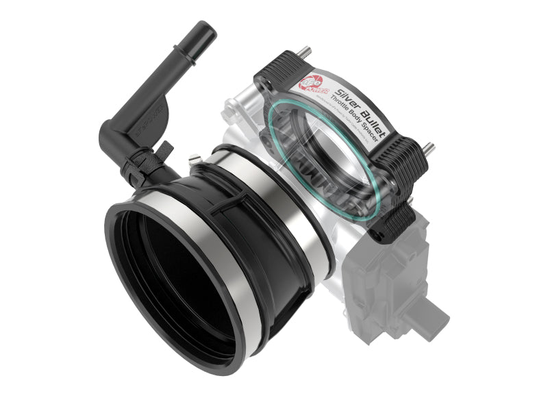 aFe 2020 Vette C8 Silver Bullet Throttle Body Spacer with Factory Intake Blk - OneFastShop