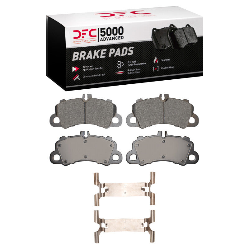 DFC 5000 Advanced Low Metallic Front Brake Pad & Hardware Kit - Porsche Cayenne / Macan 2019-2025