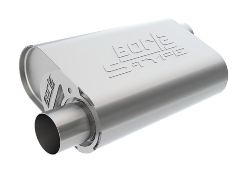 Borla CrateMuffler LS3 S-Type 2.50in Oval Muffler - Chevrolet Camaro SS ZL1 Corvette Base Grand Sport ZR1 SS, Pontiac G8 GXP