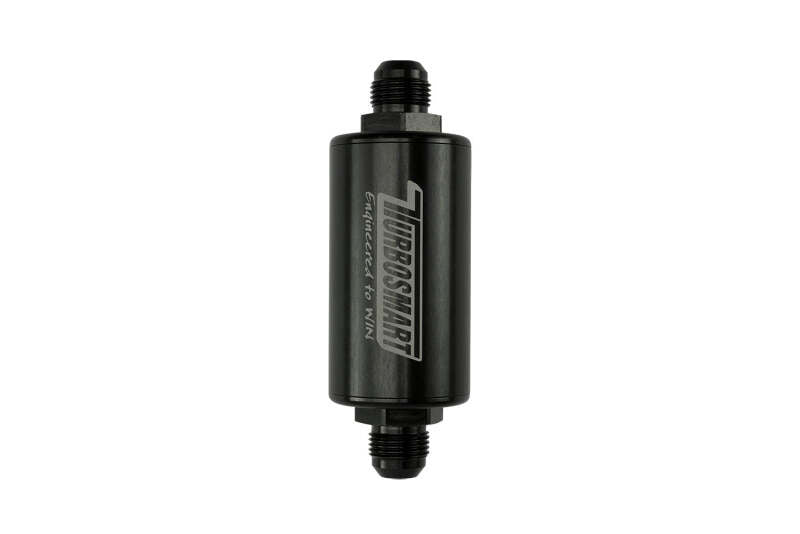 Turbosmart 10 Micron Billet Inline Fuel Filter - Universal 10AN - Black