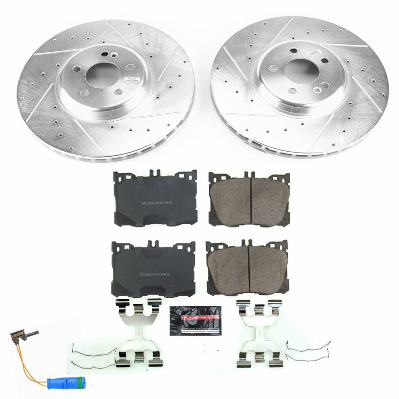 PowerStop Z23 Evolution Sport Brake Kit for 2018 Mercedes-Benz C43 AMG Front Performance Upgrade - OneFastShop