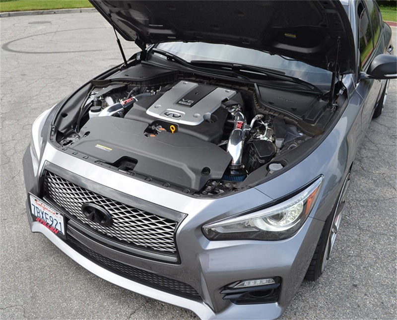 Injen 14 Infiniti Q50 3.7L V6 Polished Dual Short Ram Intake with MR Technology and Heat Shields 2014-2015 Q50 Base/Premium/Sport
