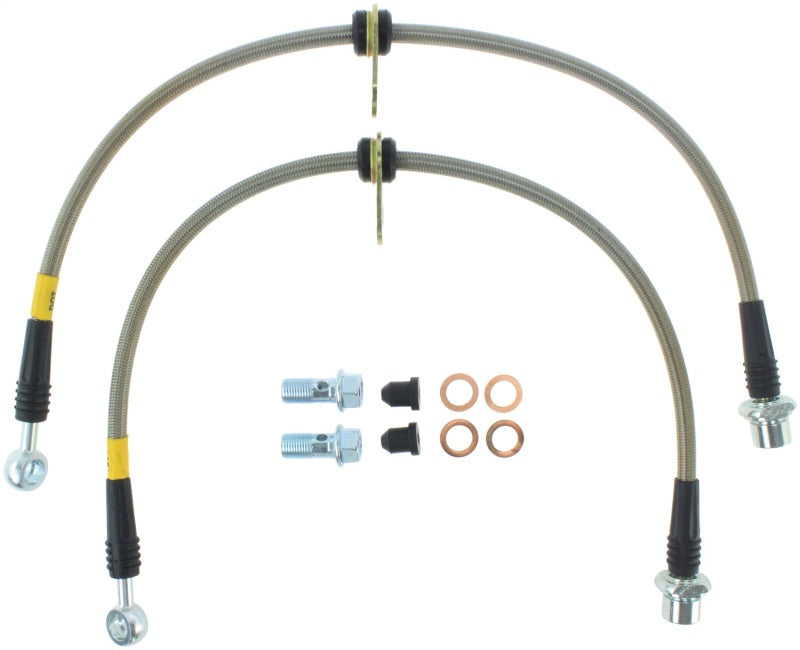 StopTech Front Stainless Steel Brake Lines for 02-12 Toyota Camry Coupe/Sedan and 04-08 Solara - OneFastShop