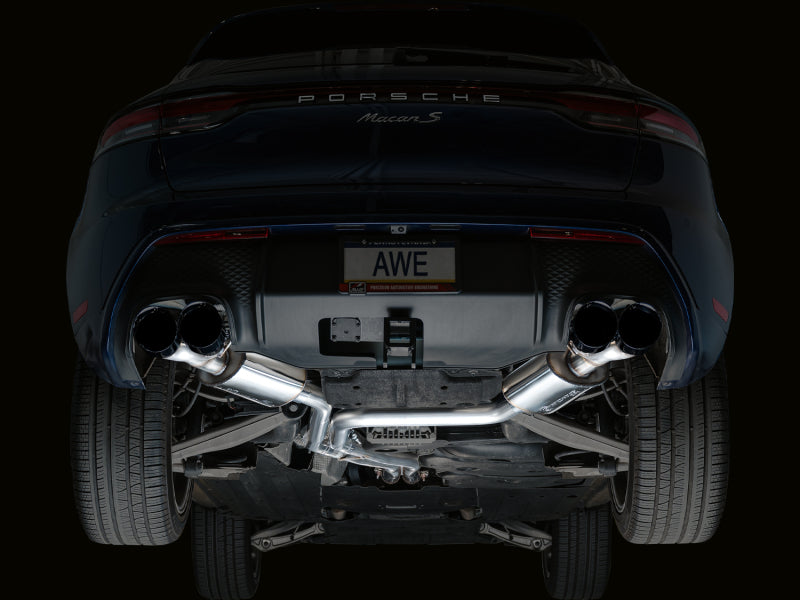 AWE Tuning Touring Edition Catback Exhaust with Diamond Black Tips for 19-21 Porsche Macan