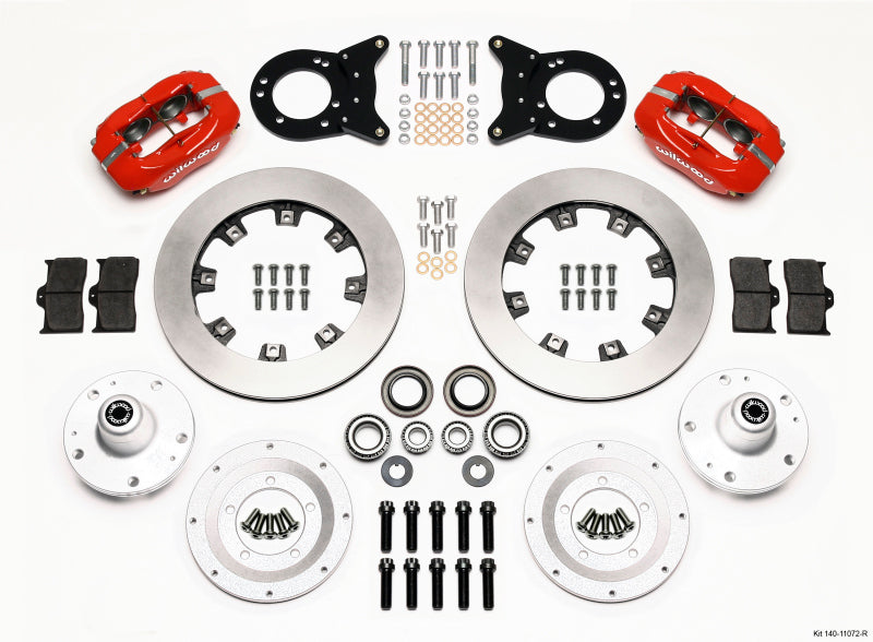 Wilwood Forged Dynalite Front Kit 12.19in Red for 1965-1969 Mustang Disc & Drum Spindle - OneFastShop