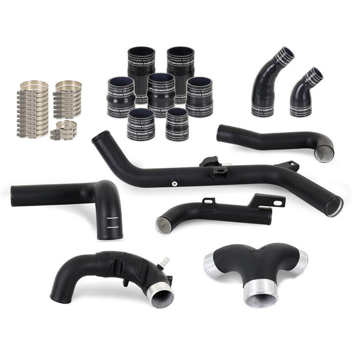 Mishimoto 2021+ Ford Bronco 2.7L High-Mount Intercooler Pipe Upgrade Kit - Wrinkle Black