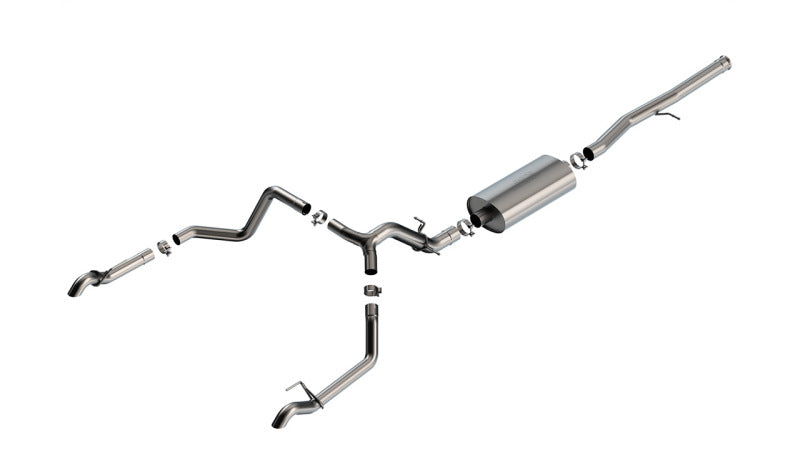Borla Touring Cat-Back Exhaust System for Chevrolet Silverado 1500 ZR2 & GMC Sierra 1500 AT4X 6.2L CC SB - OneFastShop