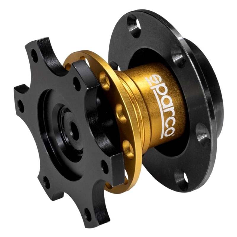 Sparco 6-Bolt Steering Wheel Quick Release - 70mm PCD - Gold