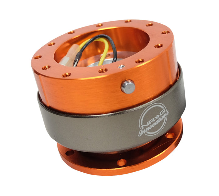 Nrg Quick Release Gen 2.0 Orange Body Titanium Chrome Ring - Vehicle Compatibility (if provided) - OneFastShop