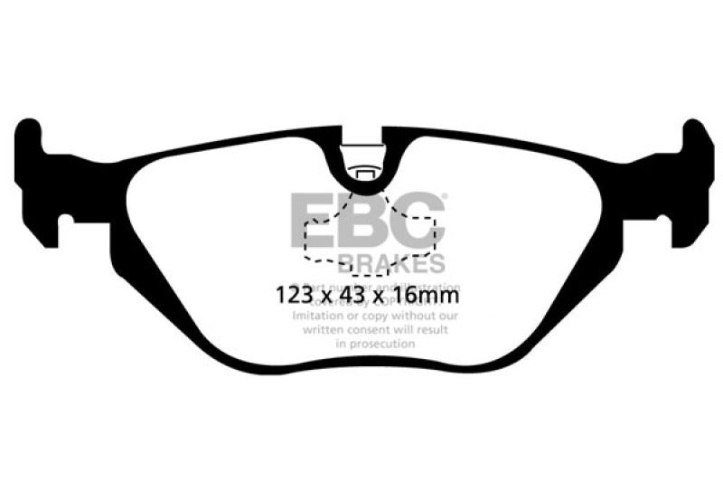 EBC Yellowstuff Rear Brake Pads - BMW Z3, 318i, 318is 1992-2002