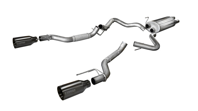 Corsa Performance Sport Cat-Back Exhaust for 2017-2020 Ford F-150 Raptor 3.5L - OneFastShop