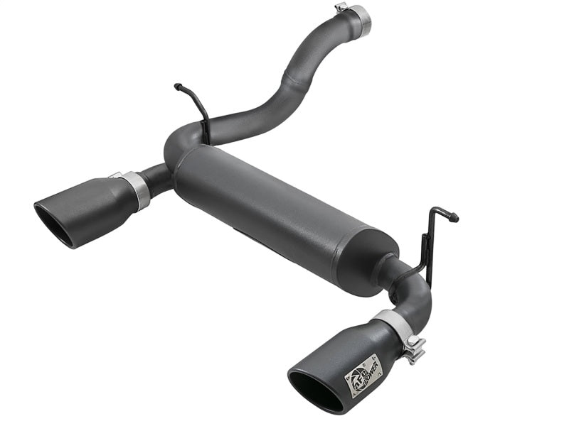 aFe Rebel Series Axle-Back Exhaust 2.5in 409 SS Black Tips - 2018+ Jeep Wrangler (JL) V6 3.6L