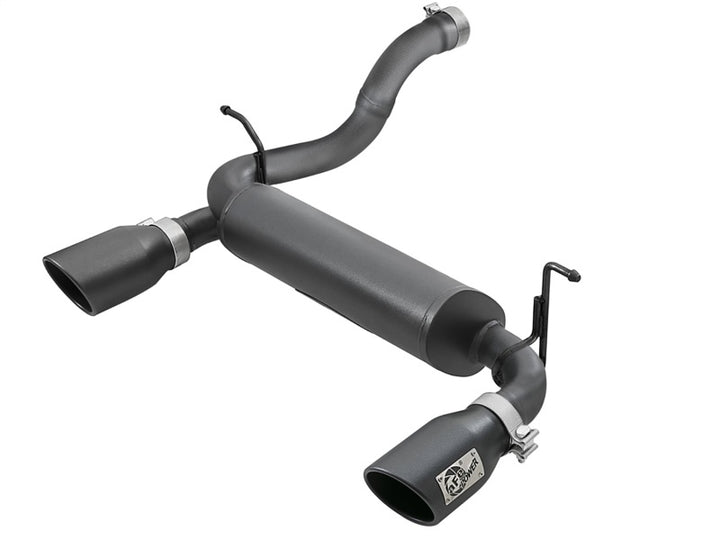 aFe Rebel Series Axle-Back Exhaust 2.5in 409 SS Black Tips - 2018+ Jeep Wrangler (JL) V6 3.6L