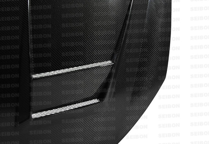 Seibon Carbon Fiber Hood with Shaved Emblem for VW Golf GTI 5K/MK6 - OneFastShop