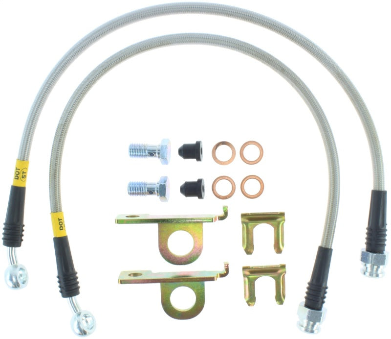 Stoptech Stainless Steel Rear Brake Lines for 04-08 Cadillac STS and 05-08 14-15 Chevrolet Corvette - OneFastShop