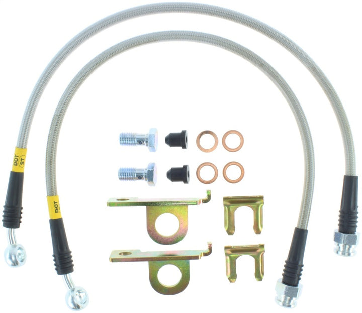 Stoptech Stainless Steel Rear Brake Lines for 04-08 Cadillac STS and 05-08 14-15 Chevrolet Corvette - OneFastShop