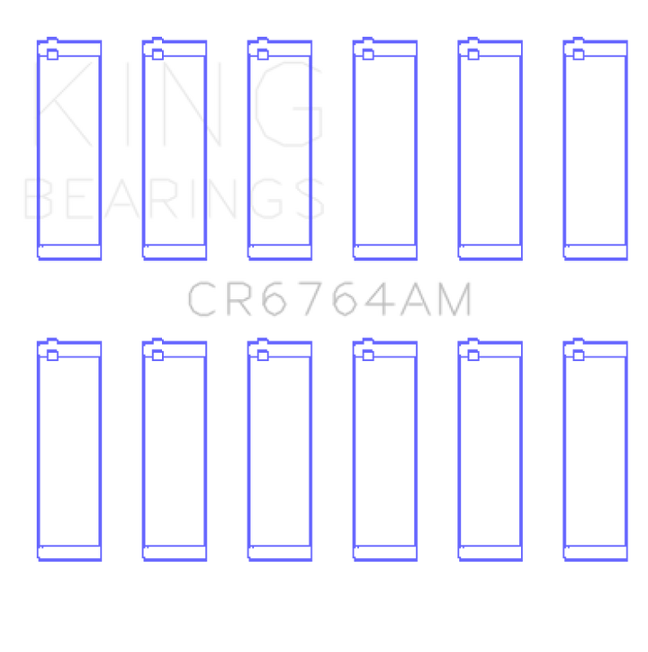 King VW AES/AUE/ABV Connecting Rod Bearing Set Size STD - Set of 6 for Audi VW Porsche Models
