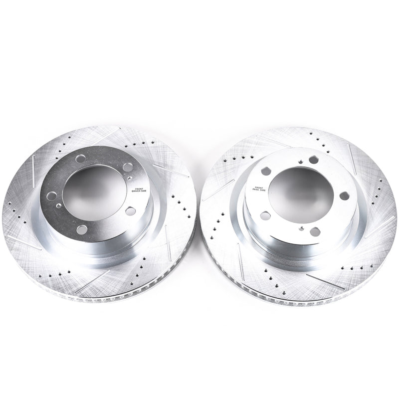 PowerStop Front Evolution Drilled & Slotted Rotors - Toyota Land Cruiser 2016-2021 - OneFastShop
