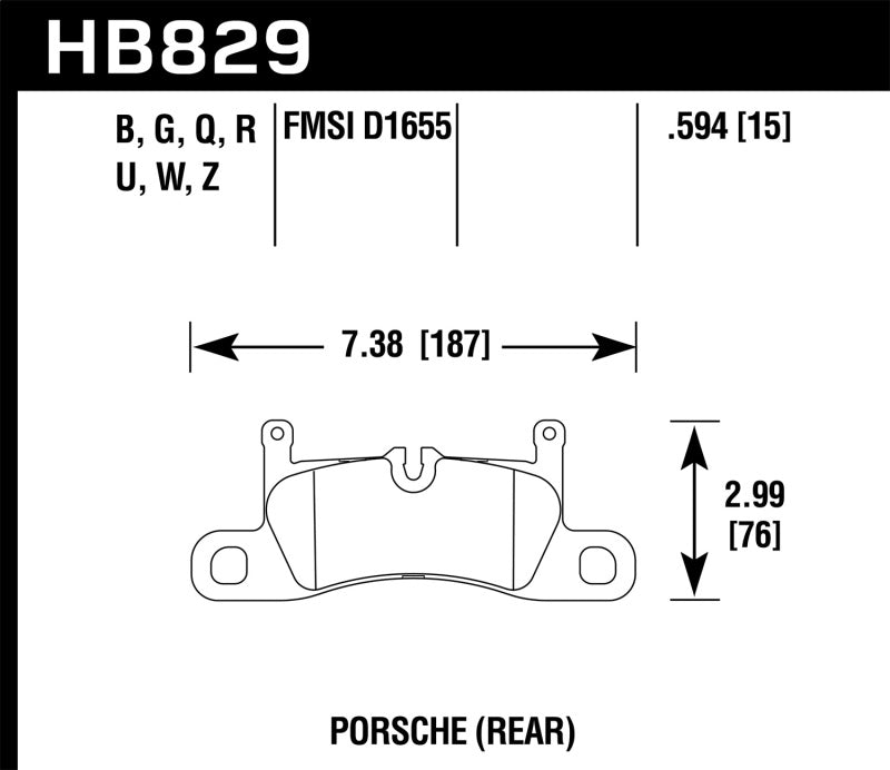 Hawk Performance Ceramic Street Rear Brake Pads for 12-17 Porsche 911 - OneFastShop
