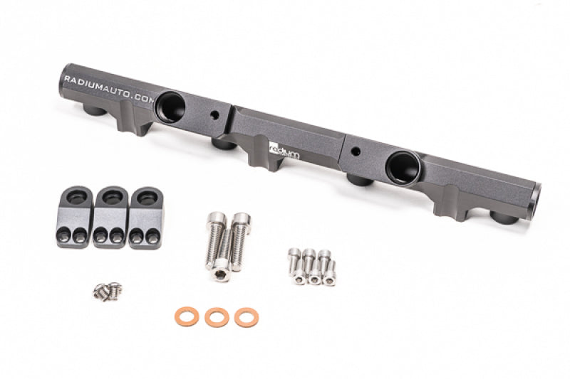 Radium Mitsubishi 4G63 Early Fuel Rail Billet Aluminum High-Flow 8AN Ports Compatible with DSM Models - OneFastShop