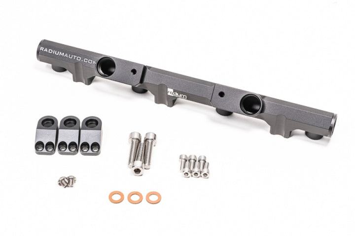Radium Mitsubishi 4G63 Early Fuel Rail Billet Aluminum High-Flow 8AN Ports Compatible with DSM Models - OneFastShop
