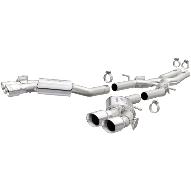 MagnaFlow Competition Cat Back Exhaust System 2016 Chevy Camaro 6.2L V8 Quad Polished Tips - OneFastShop