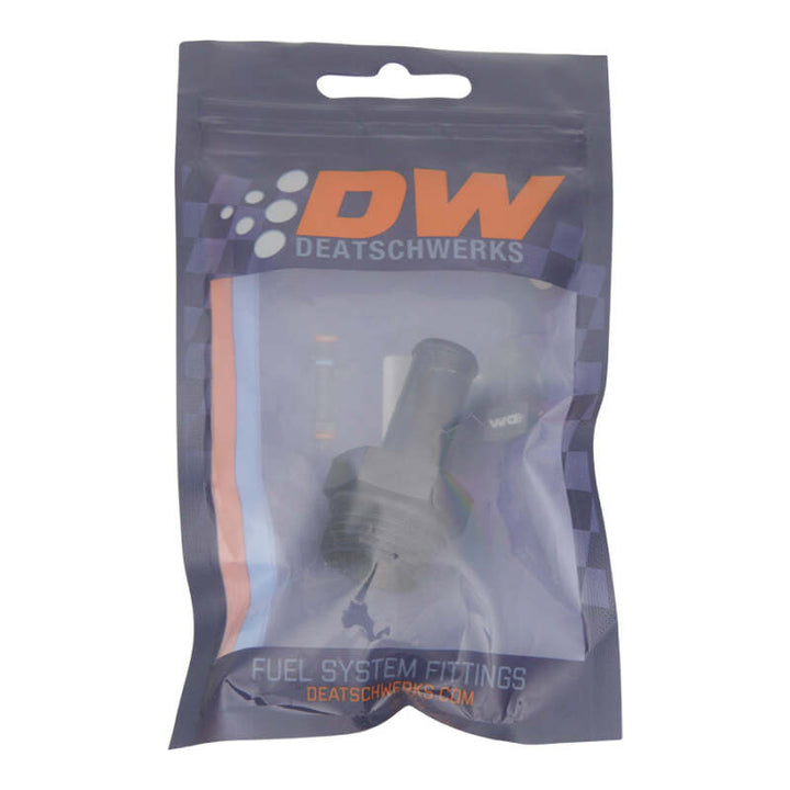 DeatschWerks Hose Barb Fuel Fitting - 10AN ORB Male to 1/2in Male Barb - Matte Black, image 2